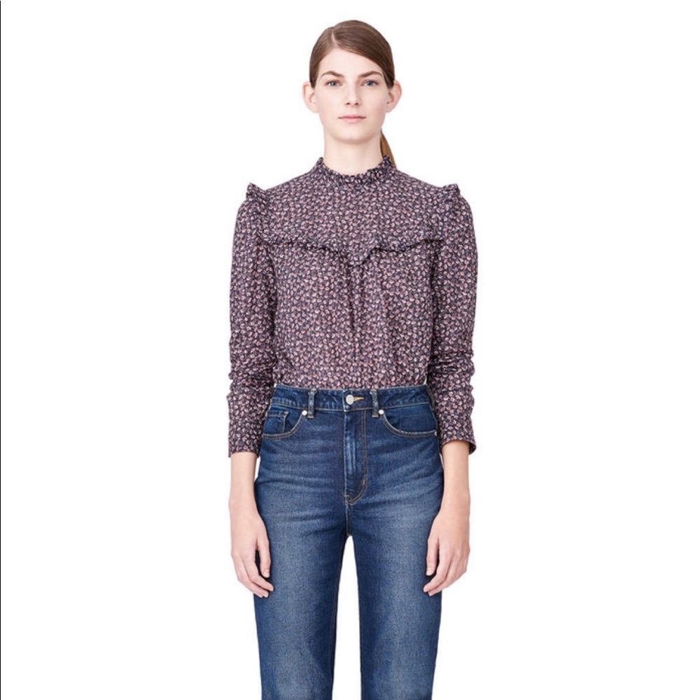 REBECCA TAYLOR LA VIE VINTAGE LEAF TOP